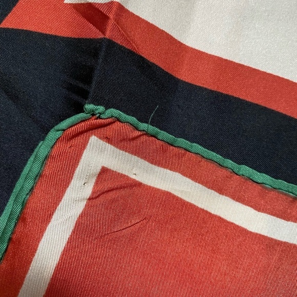 AUTHENTIC very large Pierre Balmain Paris silk scarf with hand rolled edges - Picture 3 of 5